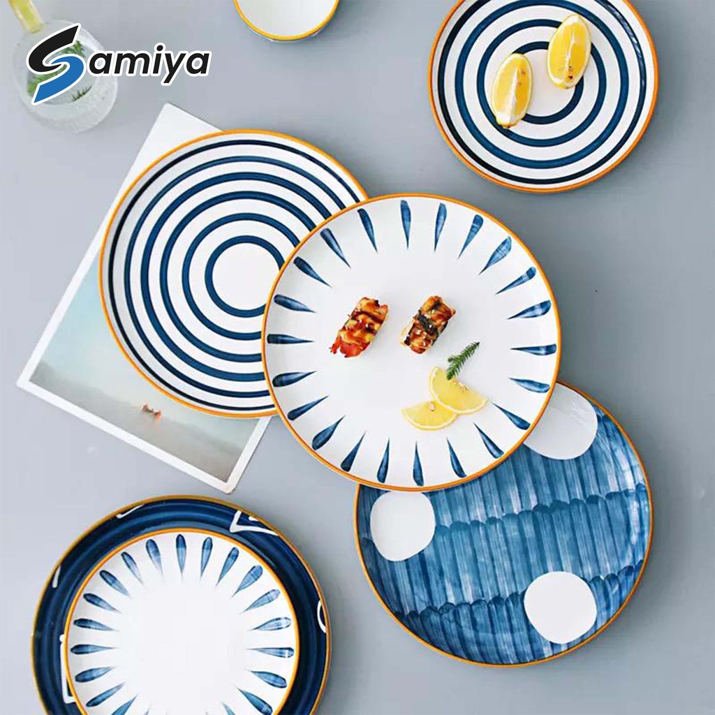 Jual japanese retro style creamic steak plate / piring makan keramik