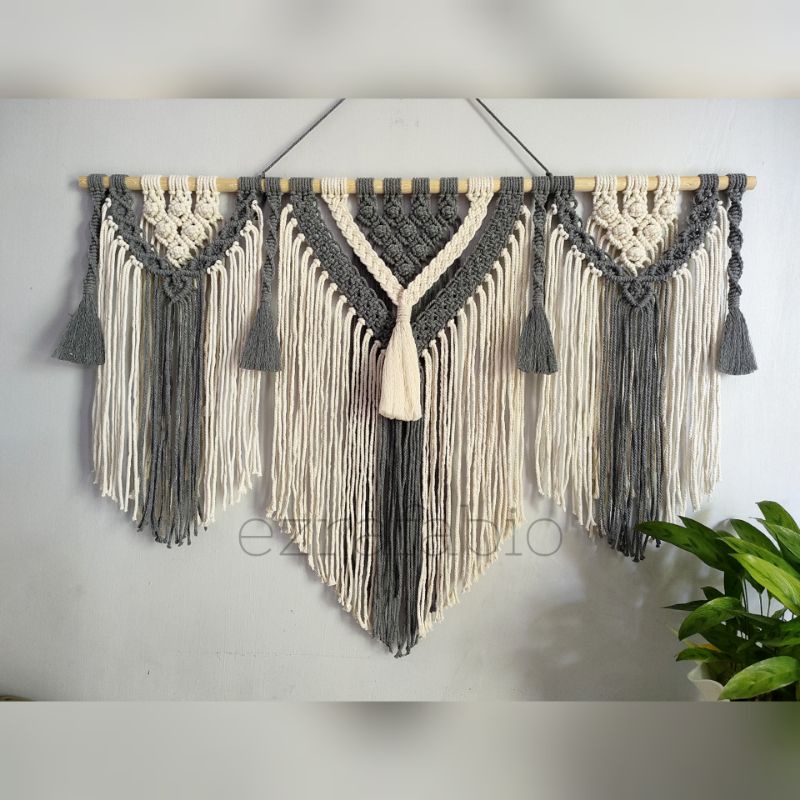 Jual macrame wall hanging dekorasi dinding 80x65cm | Shopee Indonesia
