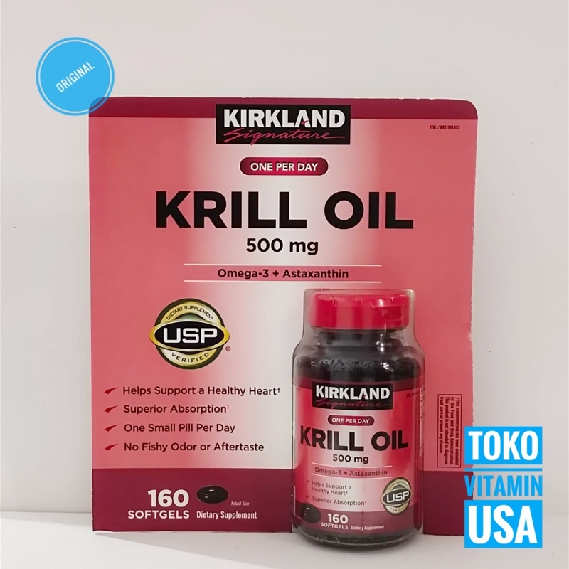 Jual Kirkland Signature Krill Oil 500 Mg 160 Softgels Kirkland Krill