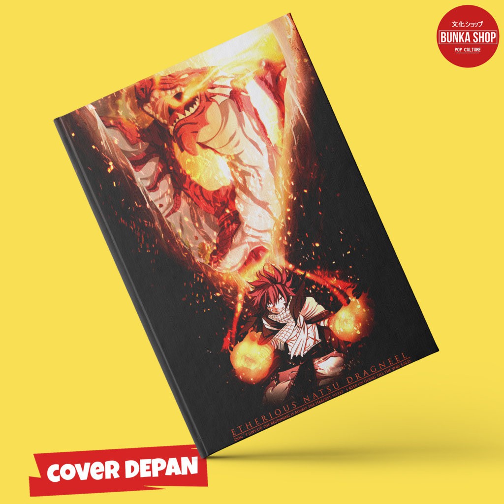 Jual Note Book Hardcover Anime Fairy Tail Natsu Ukuran A5 Buku Tulis ...
