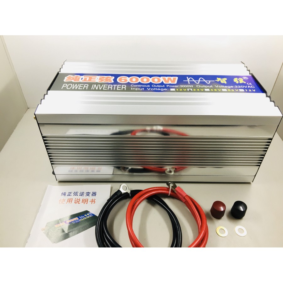 Jual Inverter Pure Sine Wave 6000W DC 12V 24V 48V to AC220V Solar ...