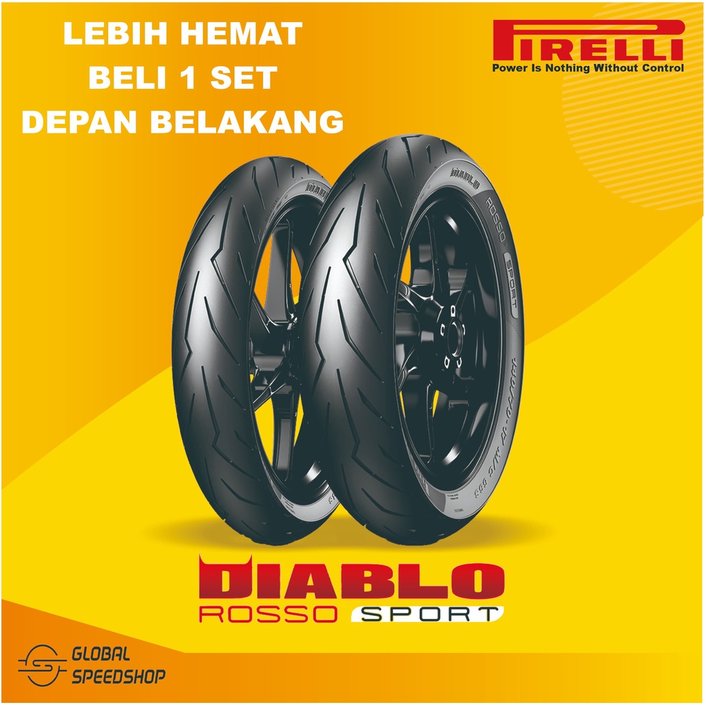 Jual Paket Ban Pirelli Diablo Rosso Sport 80/90 & 90/90 Ring 14