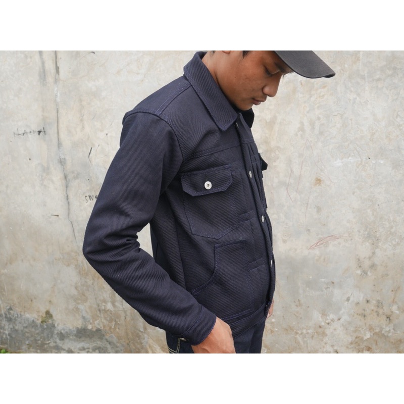Jual indigo x black JACKET TIPE 2, 16OZ ( SIMISSTY DENIM ) | Shopee ...