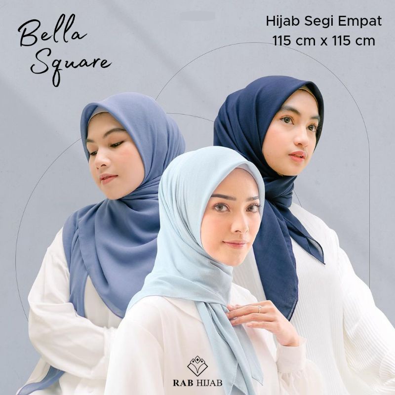 Jual Bella Square Hijab Segi Empat Polycotton Double Hycon Double Chiffon Part Shopee