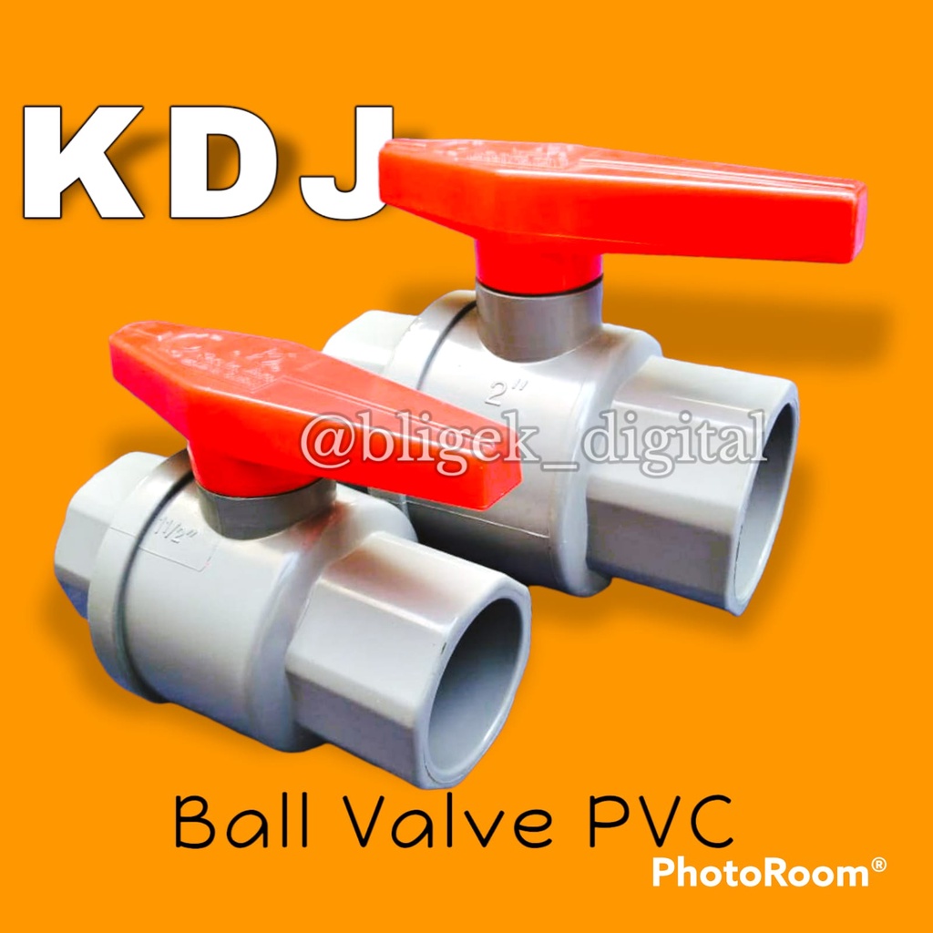 Jual Stop Kran Ball Valve PVC Socket Type KJD Taiwan 1 1 4 1 1 2 Dan 2 Inch Shopee Indonesia