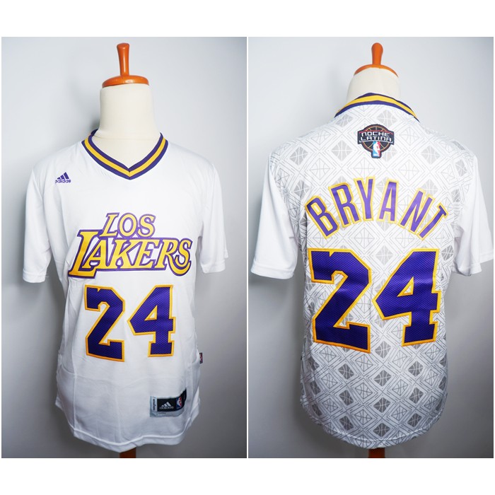 Jual JERSEY BASKET BERLENGAN SLEEVE LOS LAKERS #24 KOBE BRYANT LATIN ...