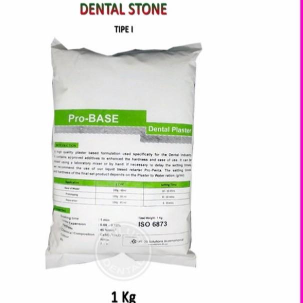 Jual Dentalstone Gips Stone Bahan Cetak Gigi Moldano Probase 1Kg-Type 1 ...