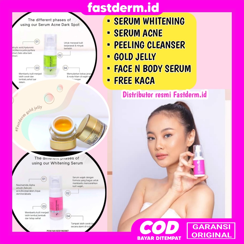 Jual (COD) FAST DERM SERUM GLOWING / FASTDERM SERUM ACNE / FASTDERM ...