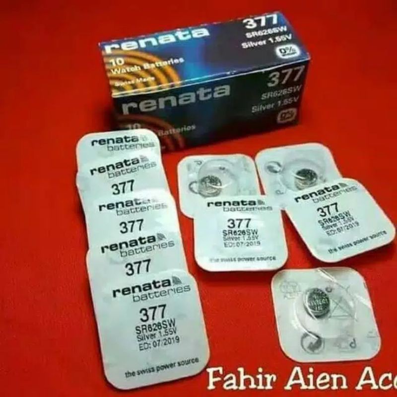 Jual BATERAI RENATA 377 SR626SW ORIGINAL BATERAI JAM TANGAN RENATA 377 ...
