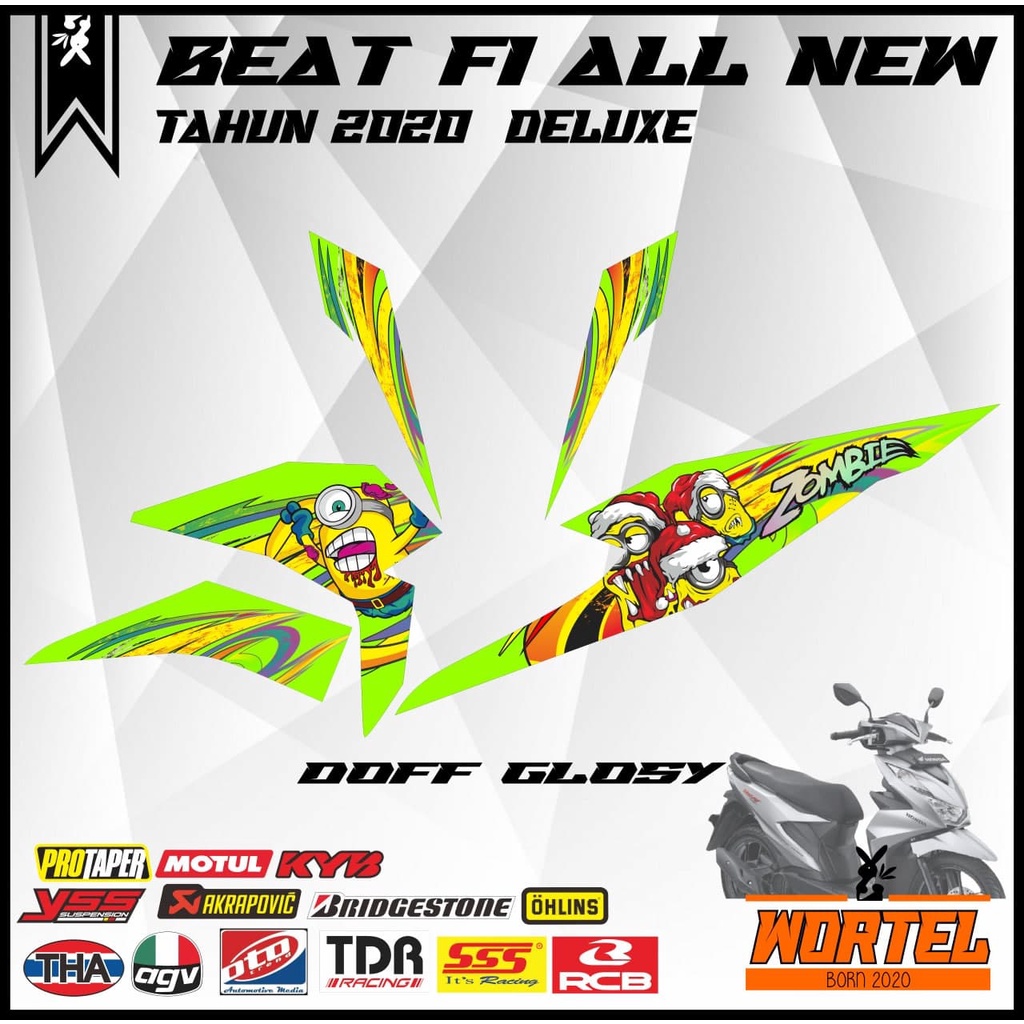 Jual Sticker Striping Decal Motor Beat 2020 / Beat Deluxe Minion ...