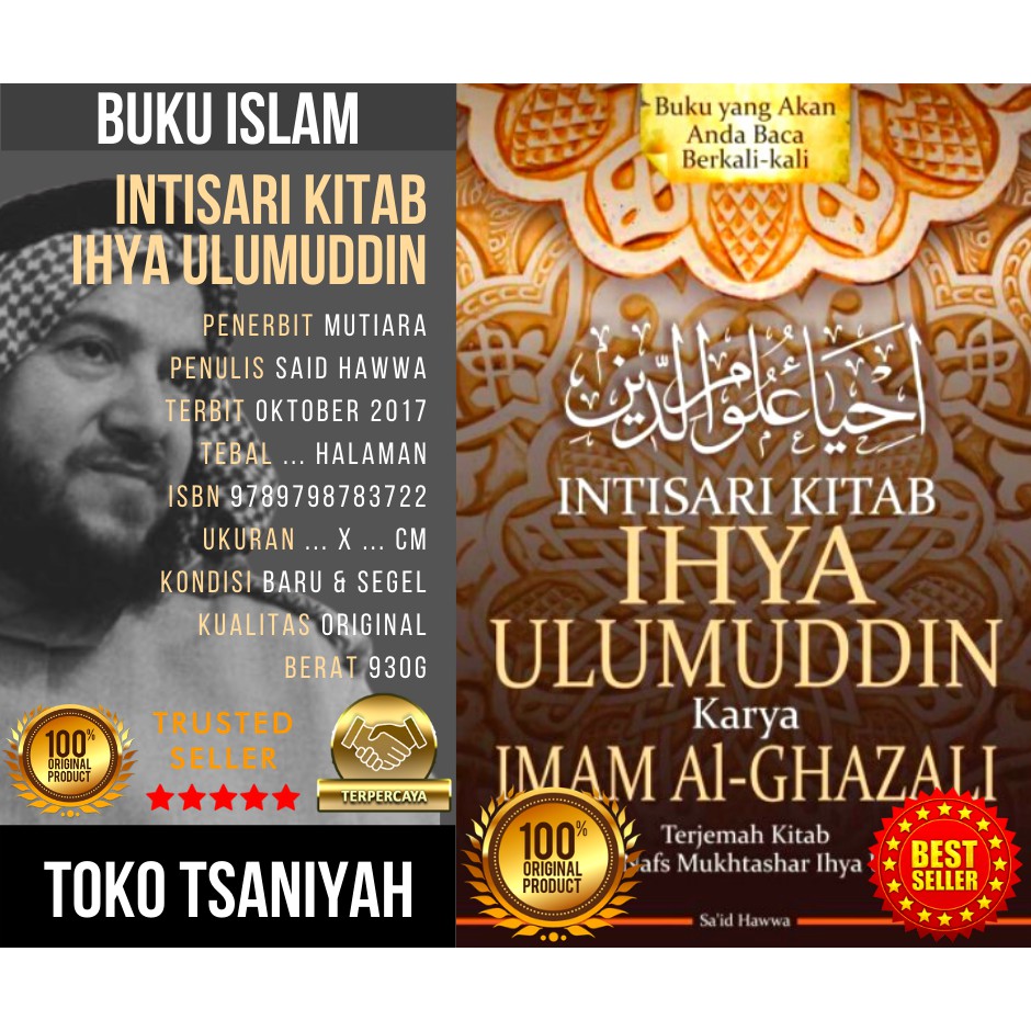 Jual Buku Pendidikan Islam Intisari Kitab Ihya Ulumuddin Karya Imam Al ...