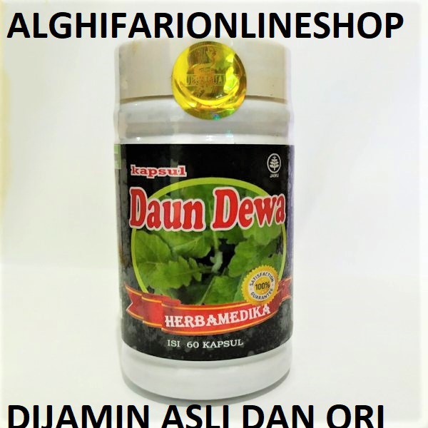 Jual Kapsul Daun Dewa Original Herbamedika 60 Kapsul Herbal Obat