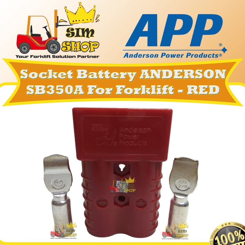 Jual Socket Battery ANDERSON SB350A For Forklift - RED | Shopee Indonesia