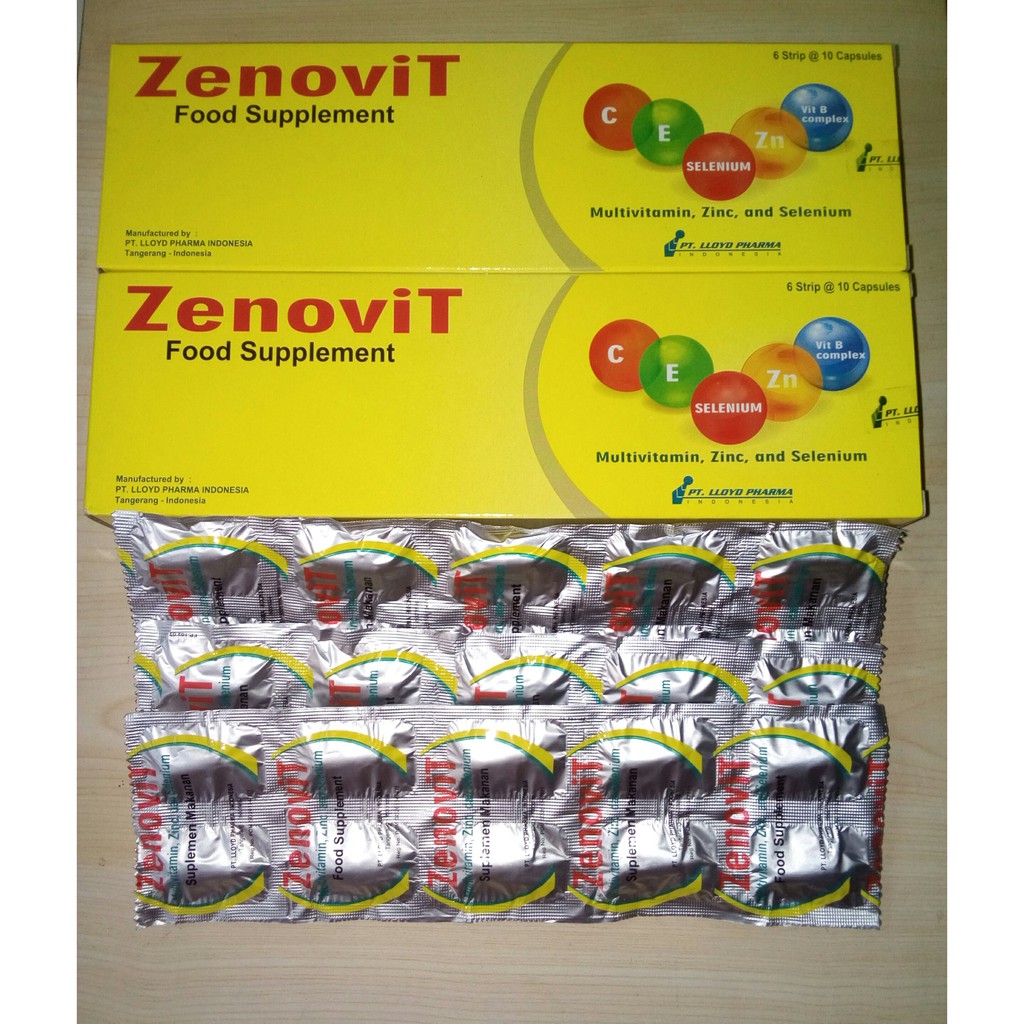 Jual ZENOVIT Multivitamin dan Zinc Isi 60 Kapsul / Bukan Zegavit dan Renovit 1 Box Shopee