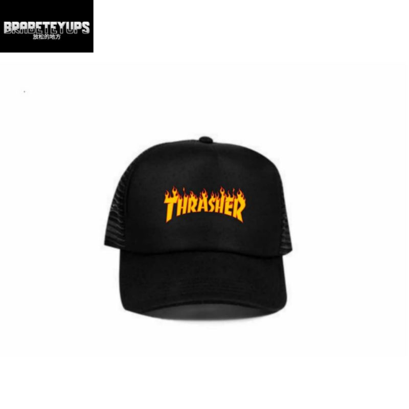 Jual Topi TRASHER jaring / Topi trucker custom TRASHER | Shopee Indonesia