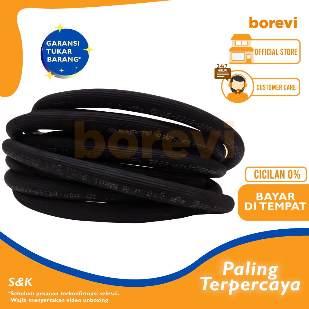 Jual SELANG SAFETYGAS LPG HOSE 10MM / METER - SELANG GAS LPG | Shopee ...