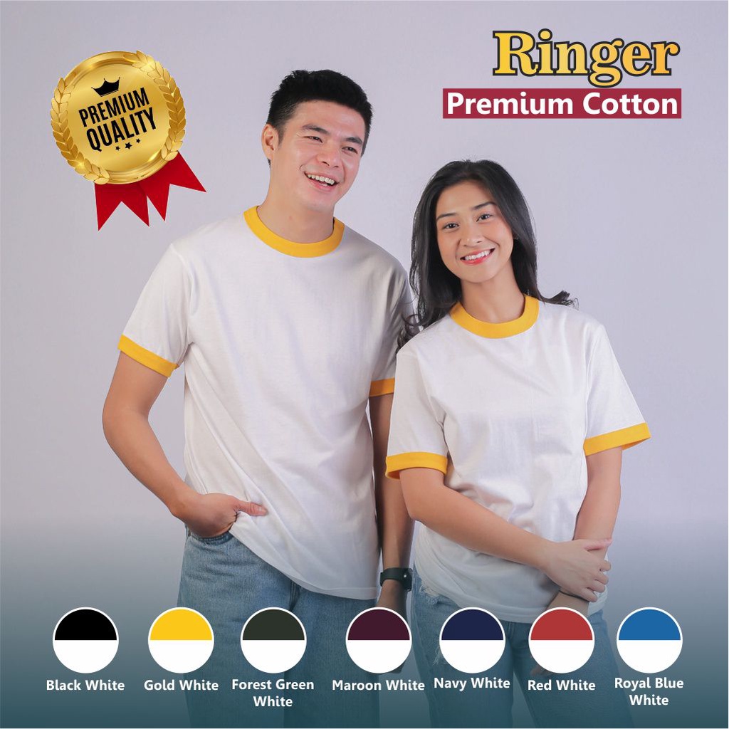 Jual Kaos Polos Ringer Premium Cotton Combed 24s | Shopee Indonesia