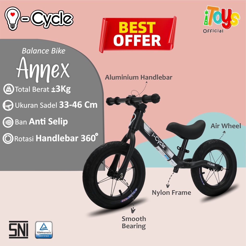 Jual Sepeda Balance Bike Pushbike iCycle (Annex) Shopee Indonesia
