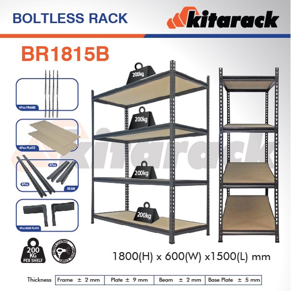 Jual Br B Kitarack Boltless Rack X X Mm Shopee Indonesia