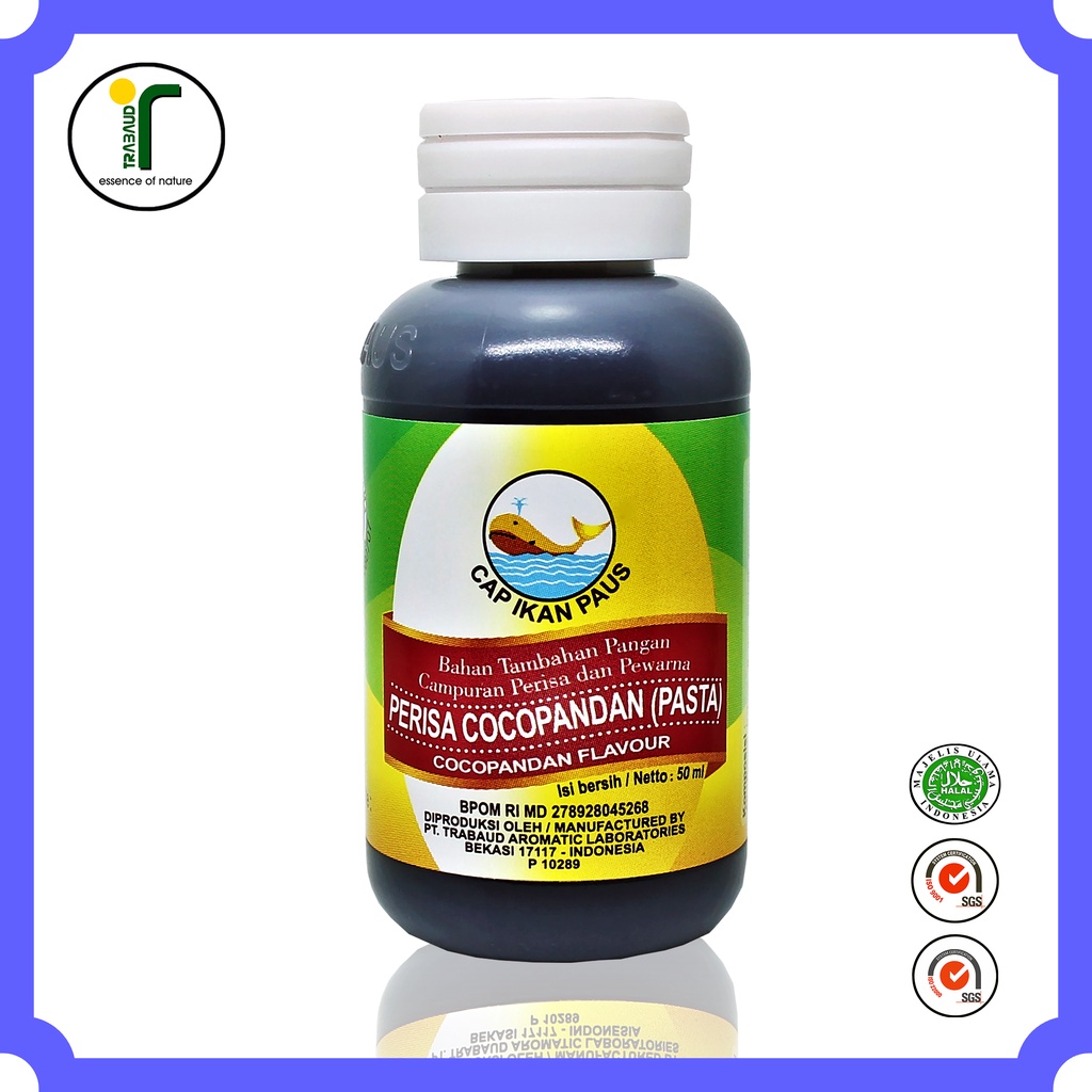 Jual Perisa Cap Ikan Paus Rasa Cocopandan Pasta Flavor 50 ML | Shopee ...
