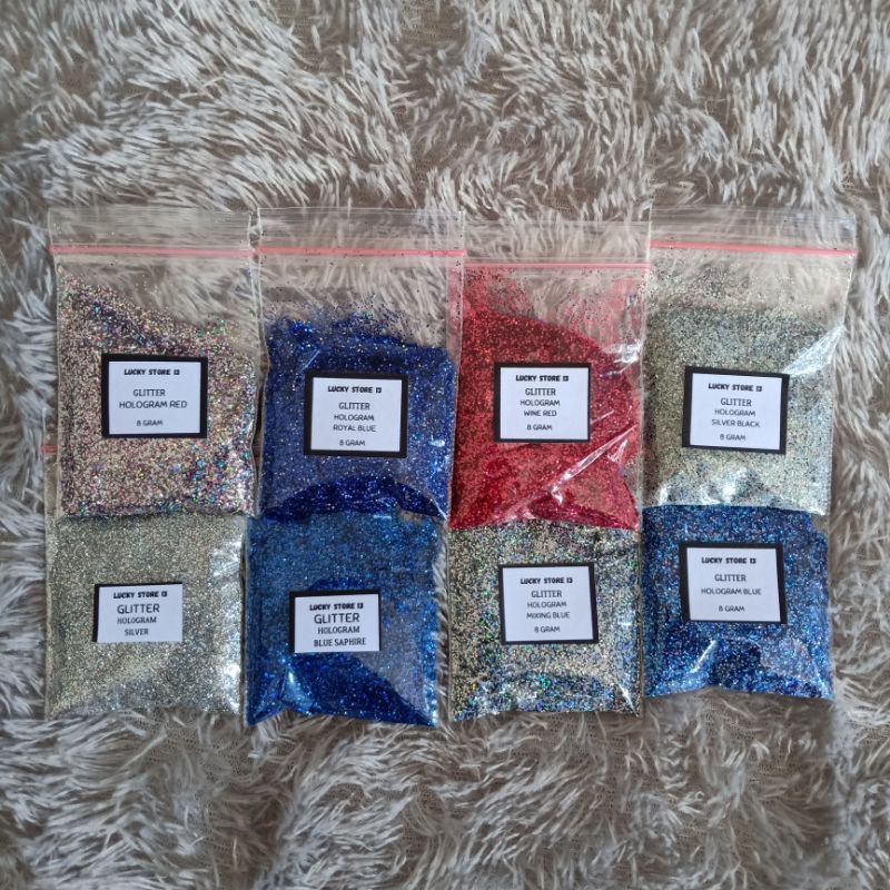 Jual Sparkle Glitter HOLOGRAM 8gr 8gram Powder Serbuk Tabur Warna Warni ...