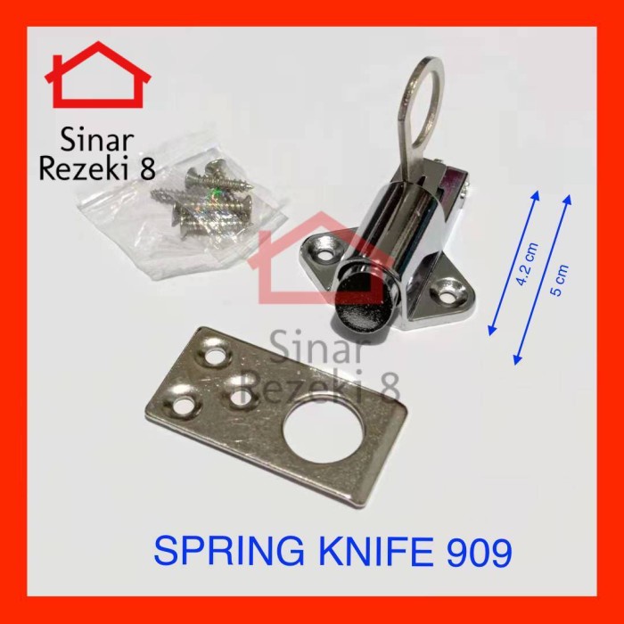 Jual Spring Knife 909 Grendel Kunci Jendela Slot Gembok Kodok