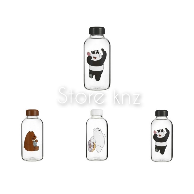 Jual Miniso We Bare Bears Glass Bottle Botol Minum Karakter 600ml Shopee Indonesia 8499