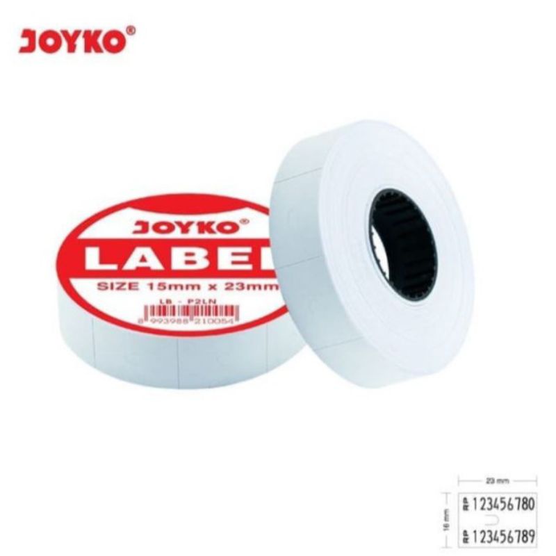 Jual Kertas Labal Harga/price label roll 2 baris Joyko LB-P2LN ( 1slop ...