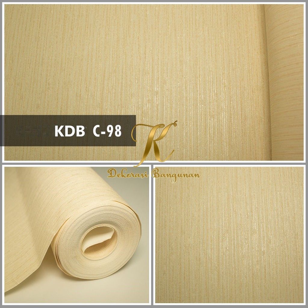 Jual Wallpaper Dinding Polos Vinyl Premium Motif Serat Polos Gold