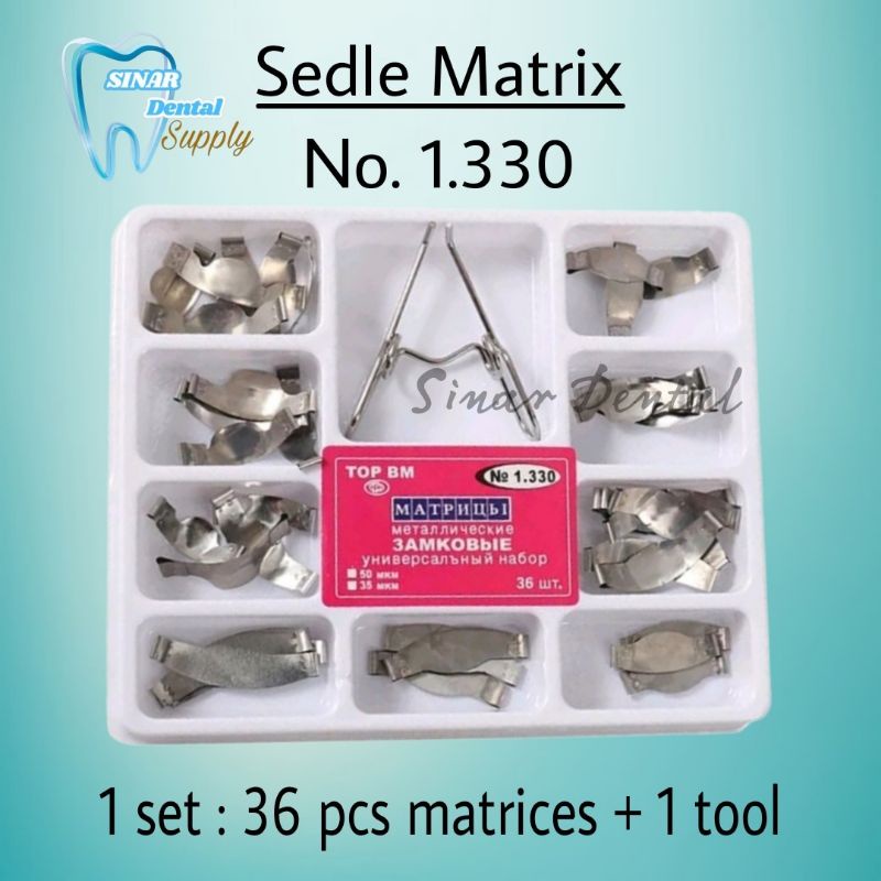 Jual Dental Saddle Matrix / Matriks sectional / matriks kontur spring clip gigi contoured no
