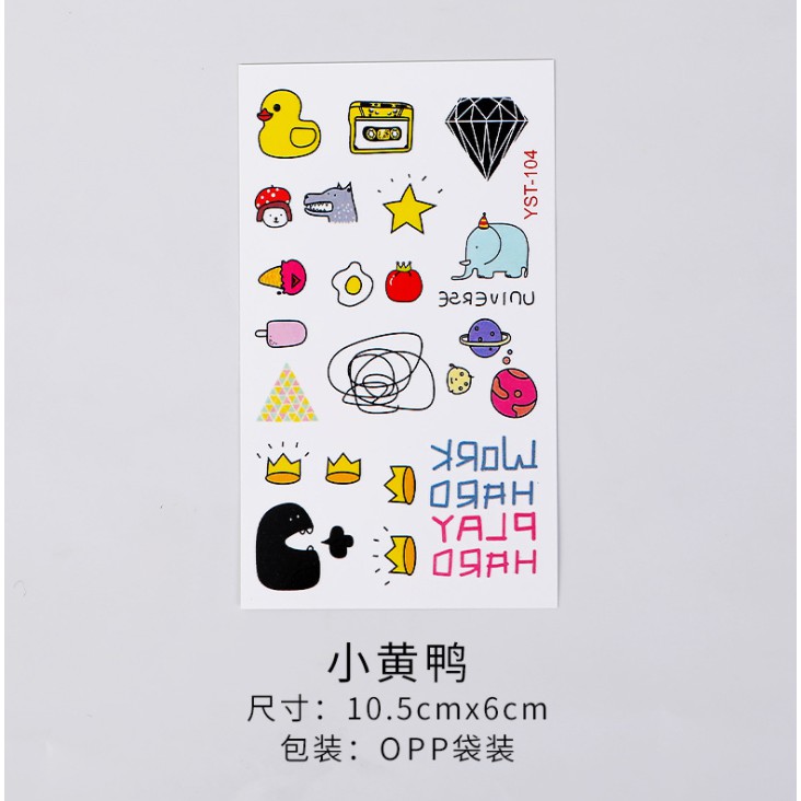 Jual J2 - Tato anak motif lucu Tatoo Sticker Tattoo Temporary non ...