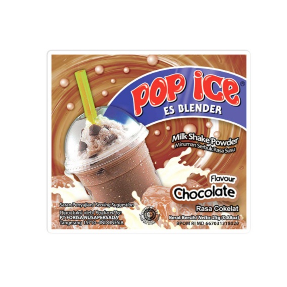 Jual MINUMAN POP ICE 25 GRAM TERLENGKAP SACHET ES BLENDER ECERAN ALL