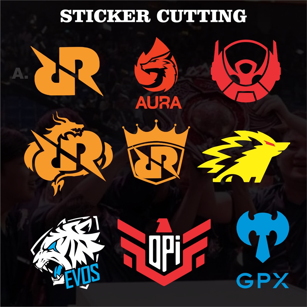 Jual Sticker Cutting Logo Logo Esport Evos,RRQ,Aura DLL | Shopee Indonesia