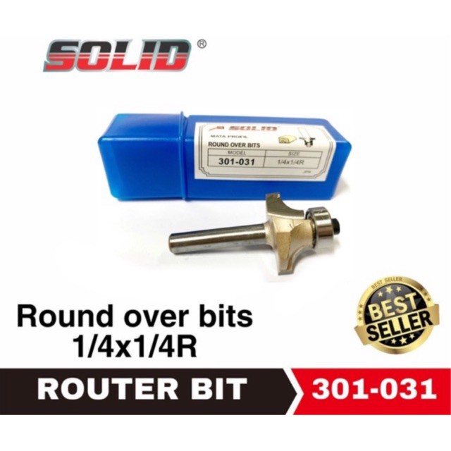 Jual Mata Profil/Router/Trimmer Round Over Bits AS 1/4