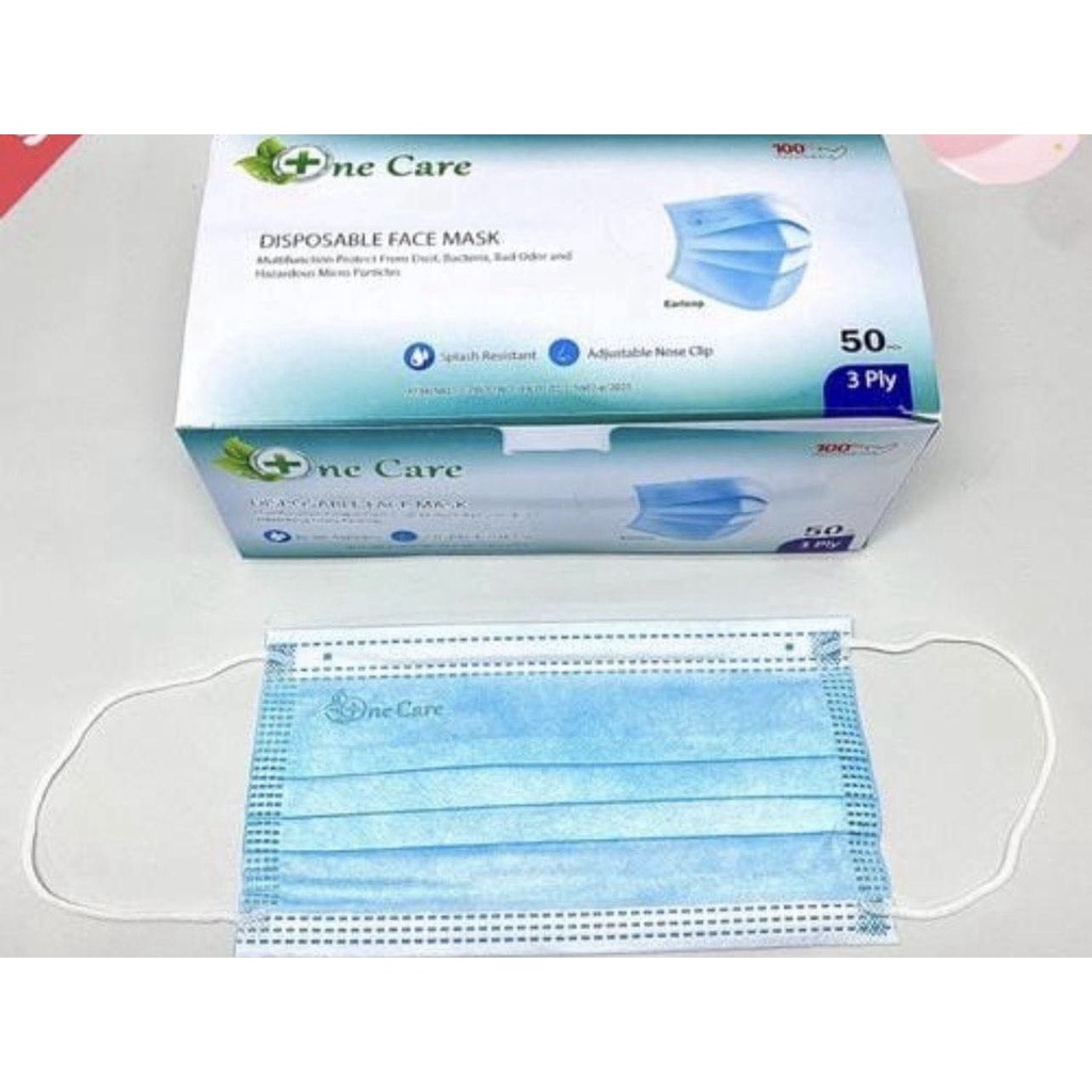 Jual One Care Emboss Disposable Face Mask 3ply | Masker OneCare Earloop ...