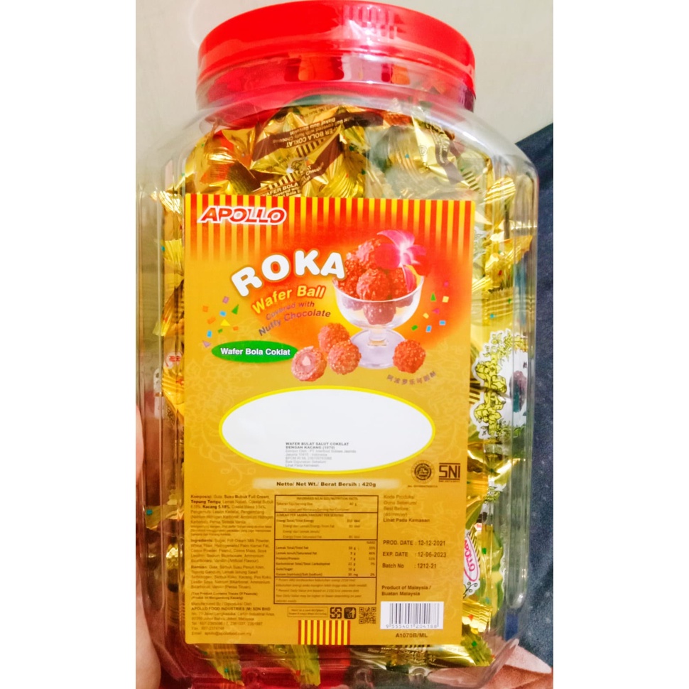 Jual APOLLO ROKA WAFER BALL CHOCOLATE/COKLAT - Isi 70pcs & 50 pcs ...