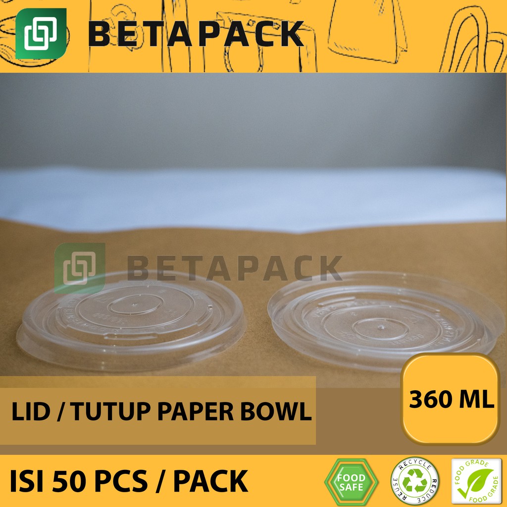 Jual Tutup Paperbowl Ml Lid Paper Bowl Clear Ml Tebal Pcs