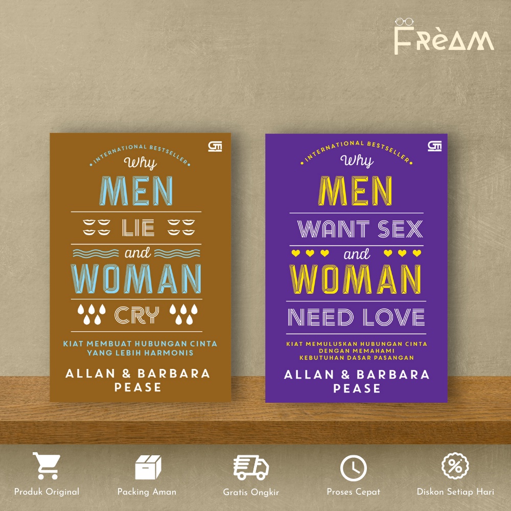 Jual Buku Self Improvement Why Men Lie And Women Cry Why Men Want Sex And Women Need Love By 7506