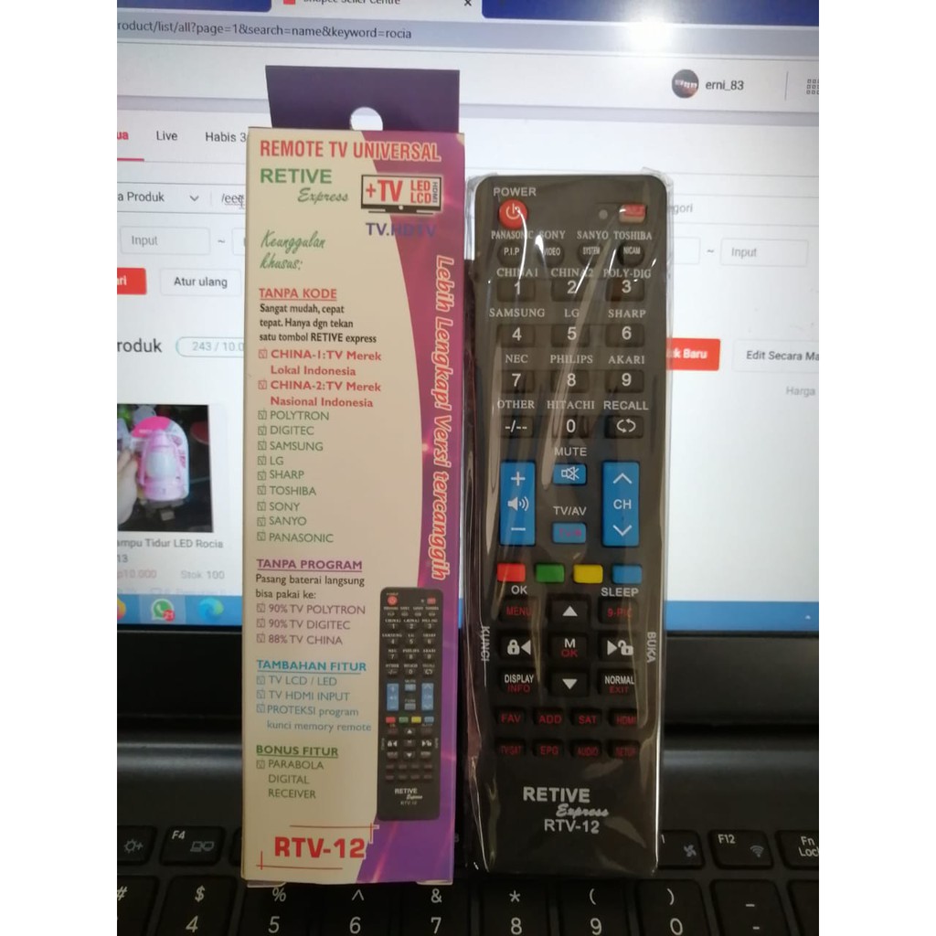 Jual Remote TV Retive Express RTV-12 | Shopee Indonesia