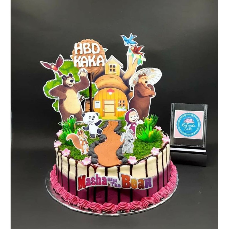 Jual topper kue ultah masha and the bear topper ulang tahun masya