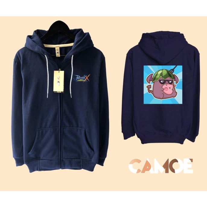 Jual Jaket Hoodie zipper Gaming Ragnarok X Deviruchi poring Watermelon ...