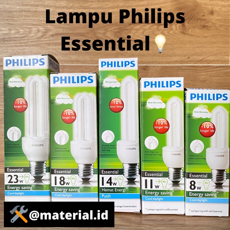 Jual LAMPU PHILIPS ESSENTIAL LENGKAP MURAH | Shopee Indonesia