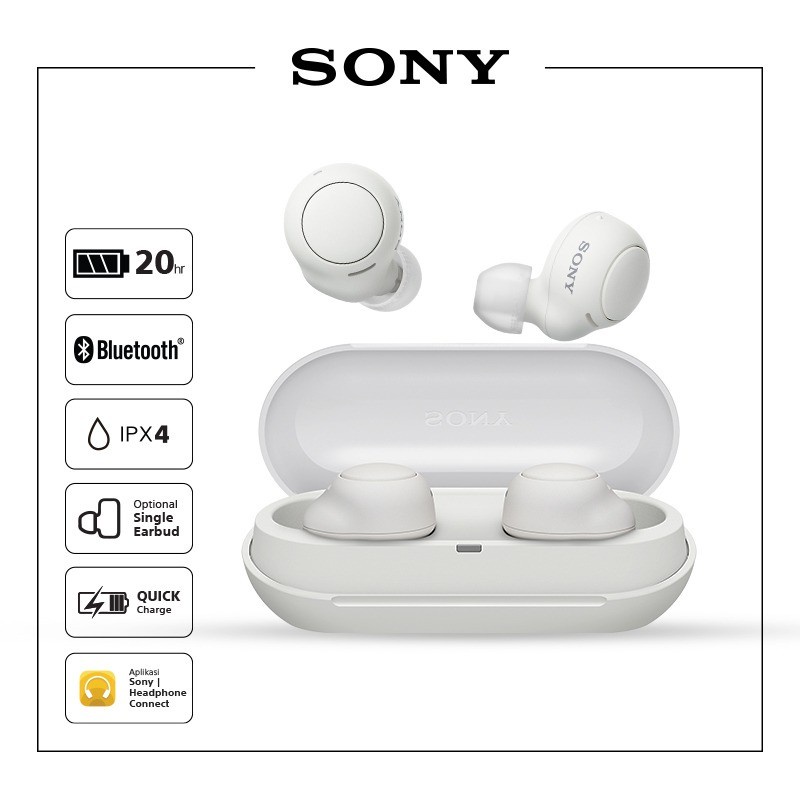 Jual Sony WF-C500 White Truly Wireless Headphones / WFC500 / WF