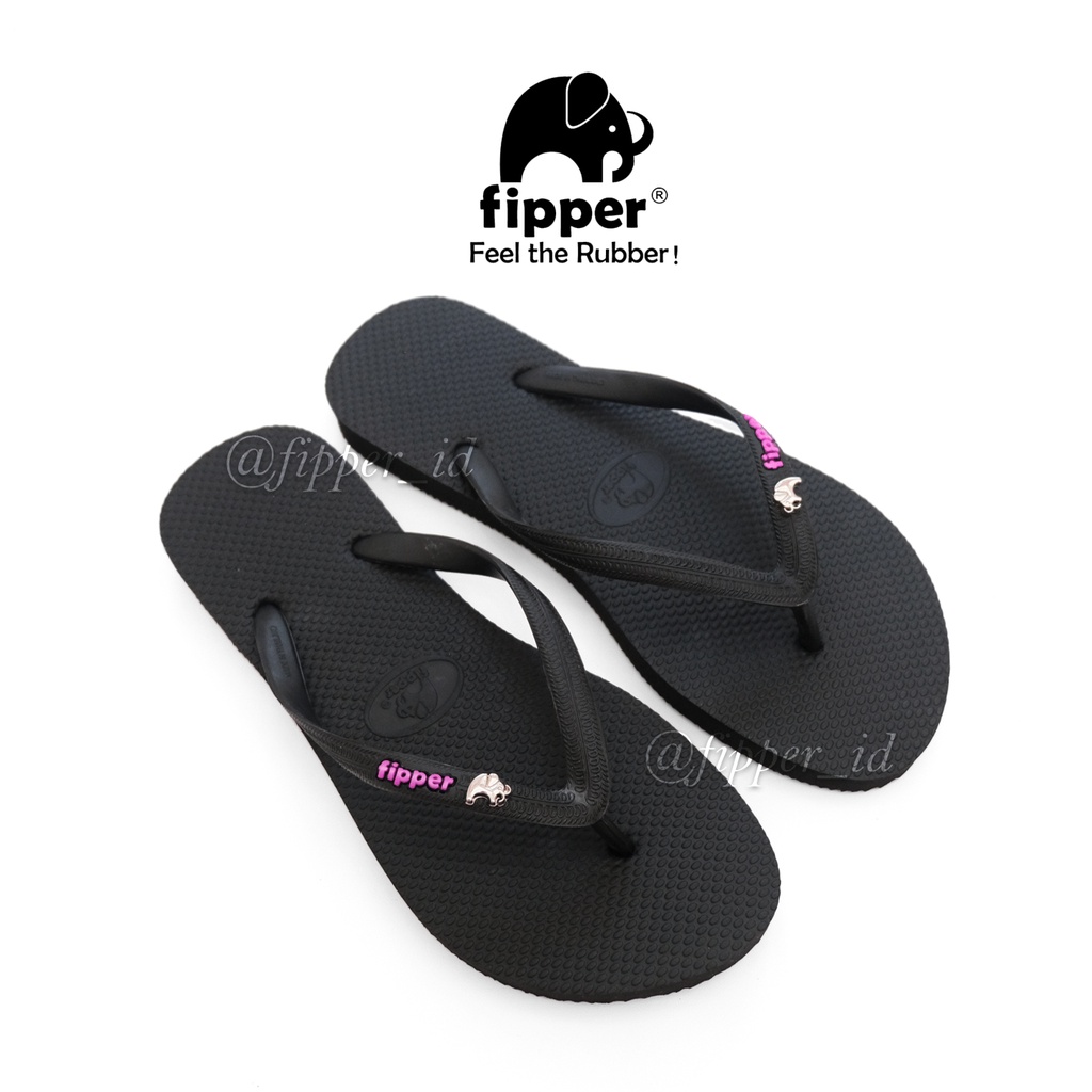 Jual Sandal Fipper Glitter Original for Woman Ladies Black Shopee Indonesia