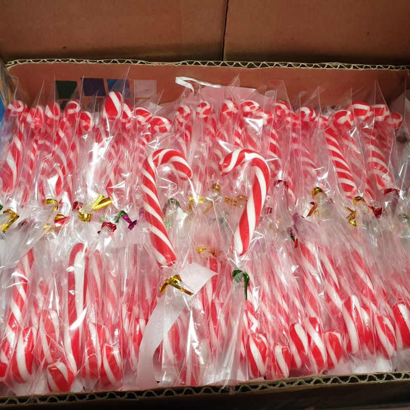 Jual Permen Tongkat Natal Candy Cane uk 7cm isi 50 Shopee Indonesia