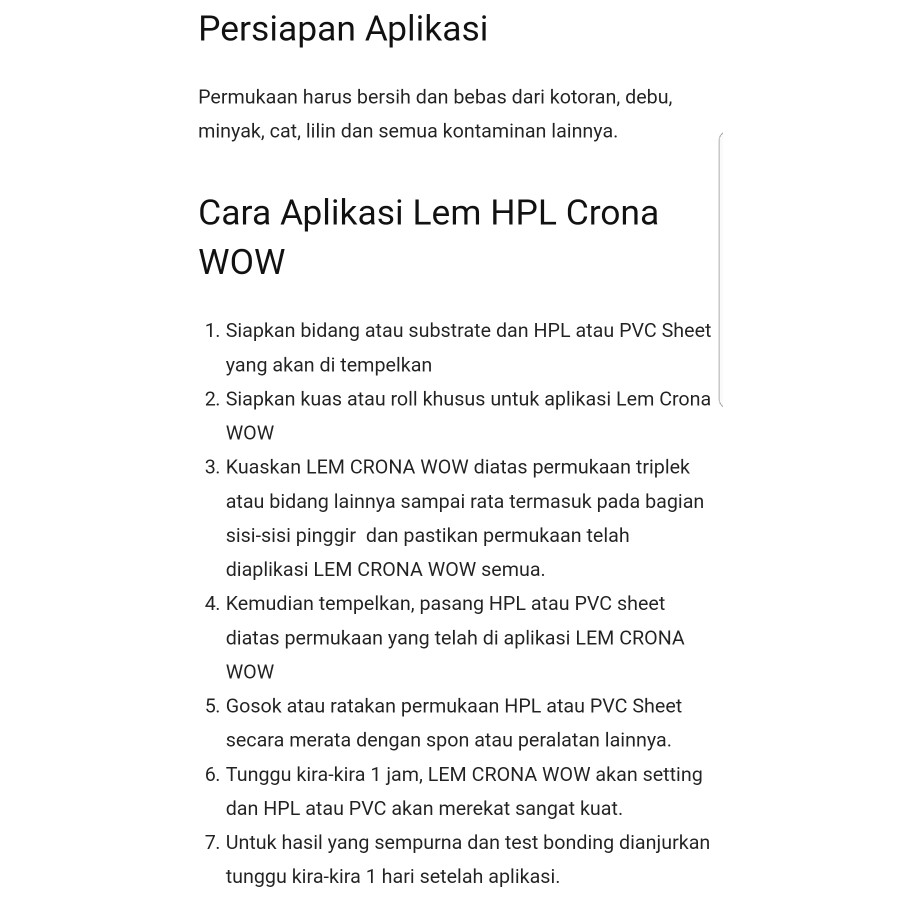 Jual Promo Lem Crona Wow Lem Hpl And Decosheet Efisien Aplikasi Hanya 1 Muka 4 Kg Shopee Indonesia 9584