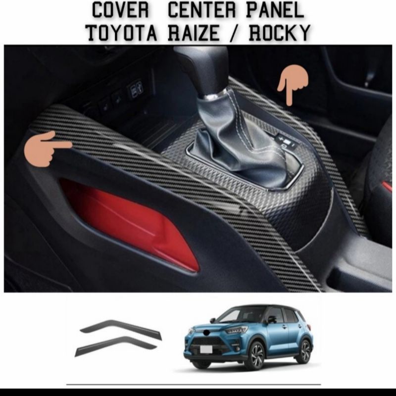 Jual Panel center Carbon Black Glossy Transmisi kiri kanan toyota raize ...