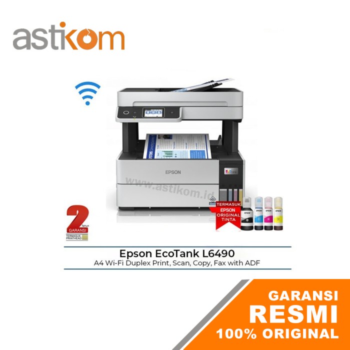 Jual Pinter Epson L6490 EcoTank A4 Ink Tank PSC Fax Wifi with ADF ...