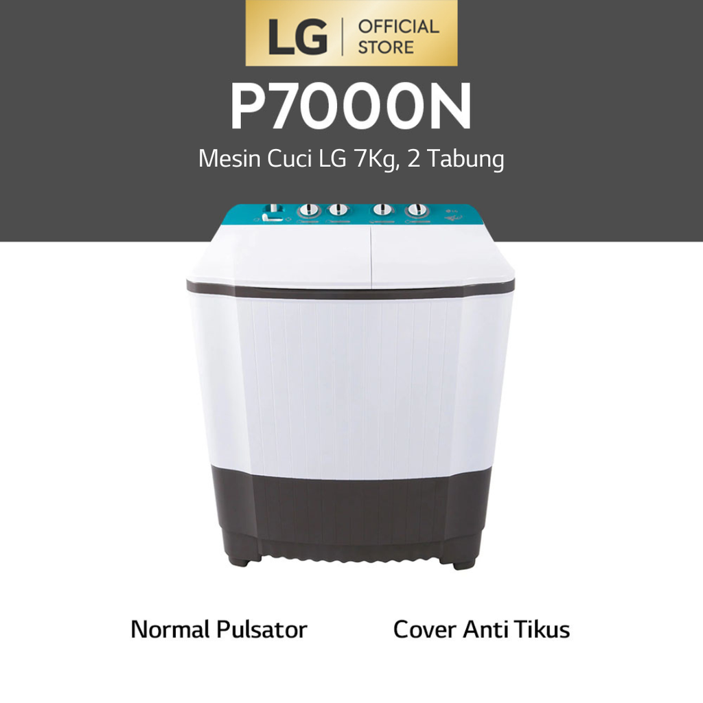 Jual LG Mesin Cuci Twin Tub 7kg - Top Load Roller Jet Pulsator 3 ...