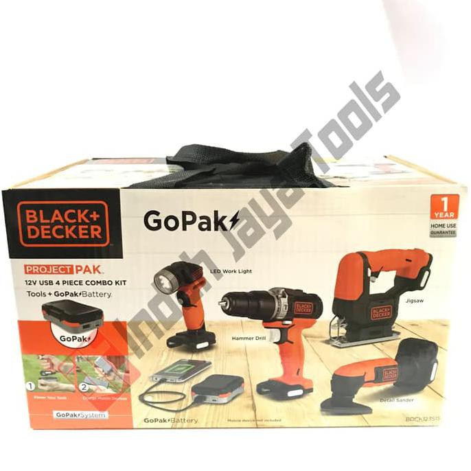 Black & Decker 12V Cordless Jigsaw with GOPAK Battery 